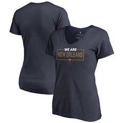 NBA - New Orleans Pelicans Women's We Are Iconic Collection V-Neck T-Shirt - Navy