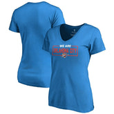 NBA - Oklahoma City Thunder Women's We Are Iconic Collection V-Neck T-Shirt - Blue