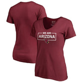 Arizona Cardinals Women's We Are Icon V-Neck T-Shirt Cardinal - NFL