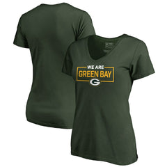 Green Bay Packers Women's We Are Icon V-Neck T-Shirt Green - NFL