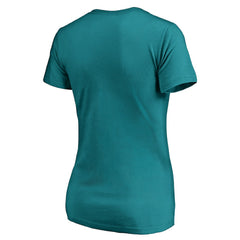 Miami Dolphins Women's We Are Icon V-Neck T-Shirt Aqua - NFL
