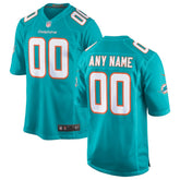 Miami Dolphins Youth Custom Game Jersey Aqua - Nike