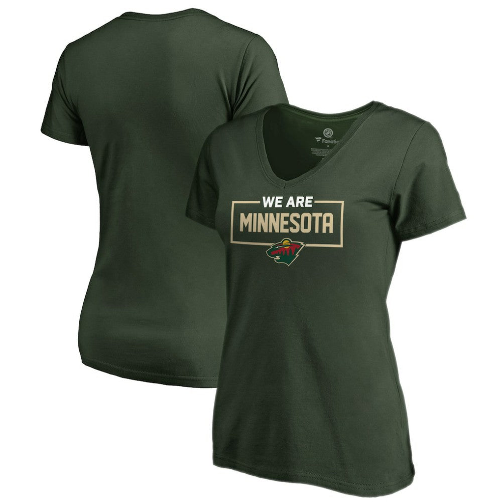 Minnesota Wild - Women's Iconic Collection V-Neck T-Shirt Green