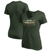 Minnesota Wild - Women's Iconic Collection V-Neck T-Shirt Green