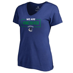 Vancouver Canucks - Women's Iconic Collection V-Neck T-Shirt Blue