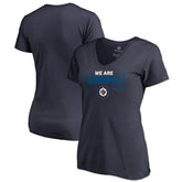 Winnipeg Jets - Women's Iconic Collection V-Neck T-Shirt Navy