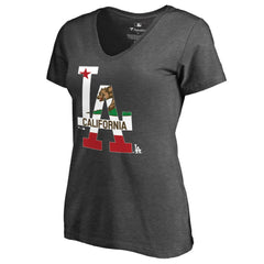 Los Angeles Dodgers Women's Hometown Collection Cali Flag T-Shirt Sale