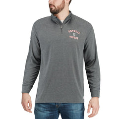 Detroit Tigers Stitches Team Raglan Quarter-Zip Pullover Jacket Clearance