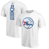 NBA - Joel Embiid Philadelphia 76ers Backer Name & Number T-Shirt - White