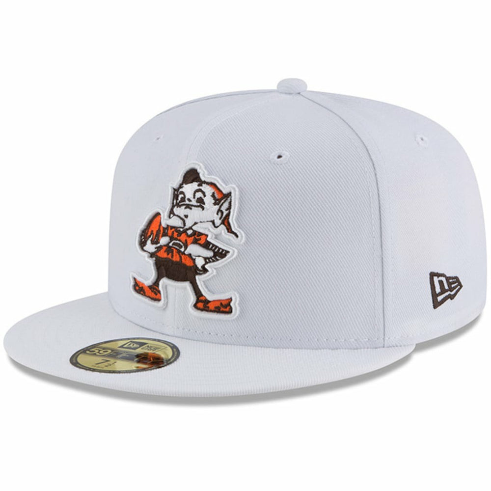 Cleveland Browns New Era Throwback Logo Omaha 59FIFTY Fitted Hat White - NFL