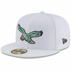 Philadelphia Eagles New Era Throwback Logo Omaha 59FIFTY Fitted Hat White - NFL