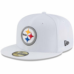 Pittsburgh Steelers New Era Omaha 59FIFTY Fitted Hat White - NFL