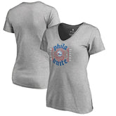 NBA - Philadelphia 76ers Women's Hometown Collection Unite V-Neck T-Shirt - Heather Gray