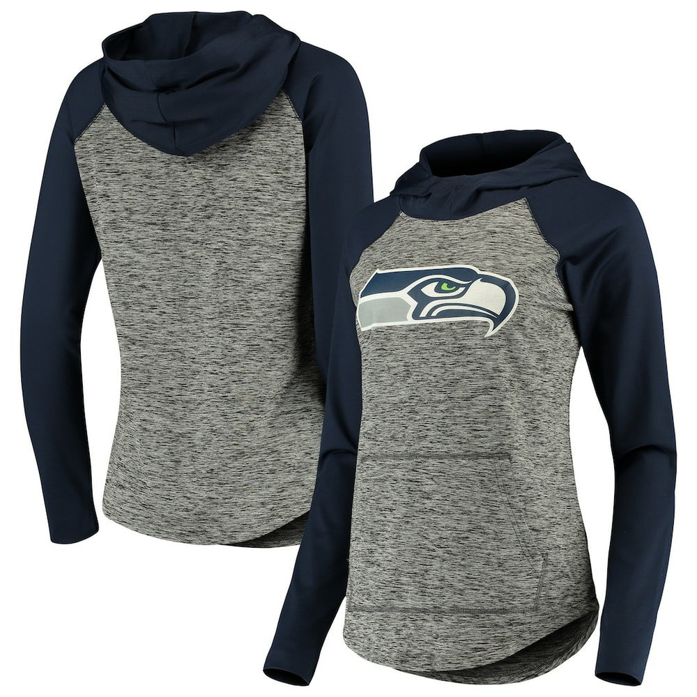 Seattle Seahawks G-III 4Her by Carl Banks Women's Championship Ring Pullover Hoodie Heathered Gray/College Navy - NFL