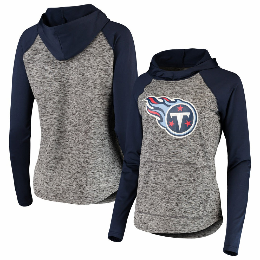 Tennessee Titans G-III 4Her by Carl Banks Women's Championship Ring Pullover Hoodie Heathered Gray/Navy - NFL