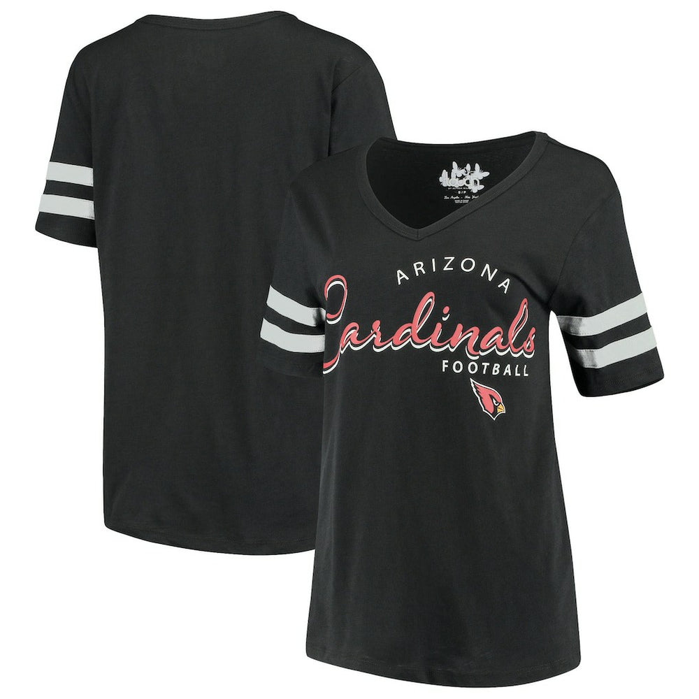 Arizona Cardinals Touch Women's Triple Play V-Neck T-Shirt Black - NFL