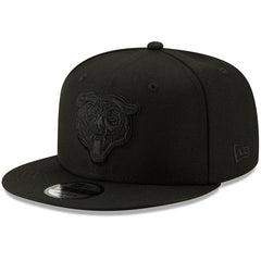 Chicago Bears New Era Black On Black 9FIFTY Adjustable Hat Black - NFL