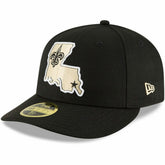 New Orleans Saints New Era Alternate Logo Omaha Low Profile 59FIFTY Fitted Hat Black - NFL