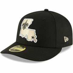 New Orleans Saints New Era Alternate Logo Omaha Low Profile 59FIFTY Fitted Hat Black - NFL