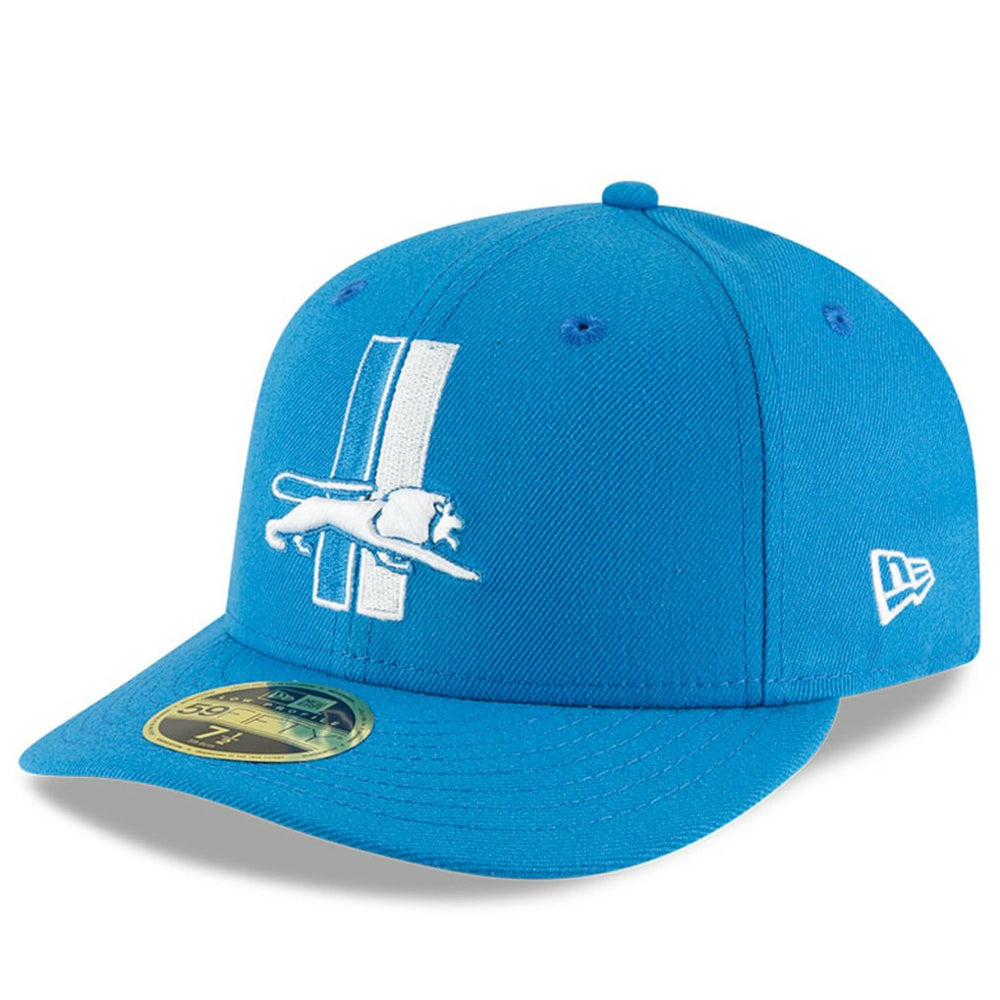 Detroit Lions New Era Omaha Throwback Low Profile 59FIFTY Fitted Hat Blue - NFL