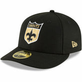 New Orleans Saints New Era Omaha Throwback Low Profile 59FIFTY Fitted Hat Black - NFL