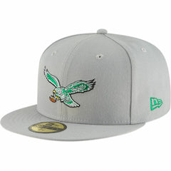 Philadelphia Eagles New Era Omaha Throwback 59FIFTY Fitted Hat Gray - NFL