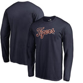 Detroit Tigers Team Wordmark Long Sleeve T-Shirt discount