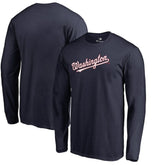 Washington Nationals Team Wordmark Long Sleeve T-Shirt On Sale