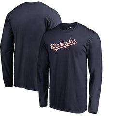 Washington Nationals Team Wordmark Long Sleeve T-Shirt On Sale