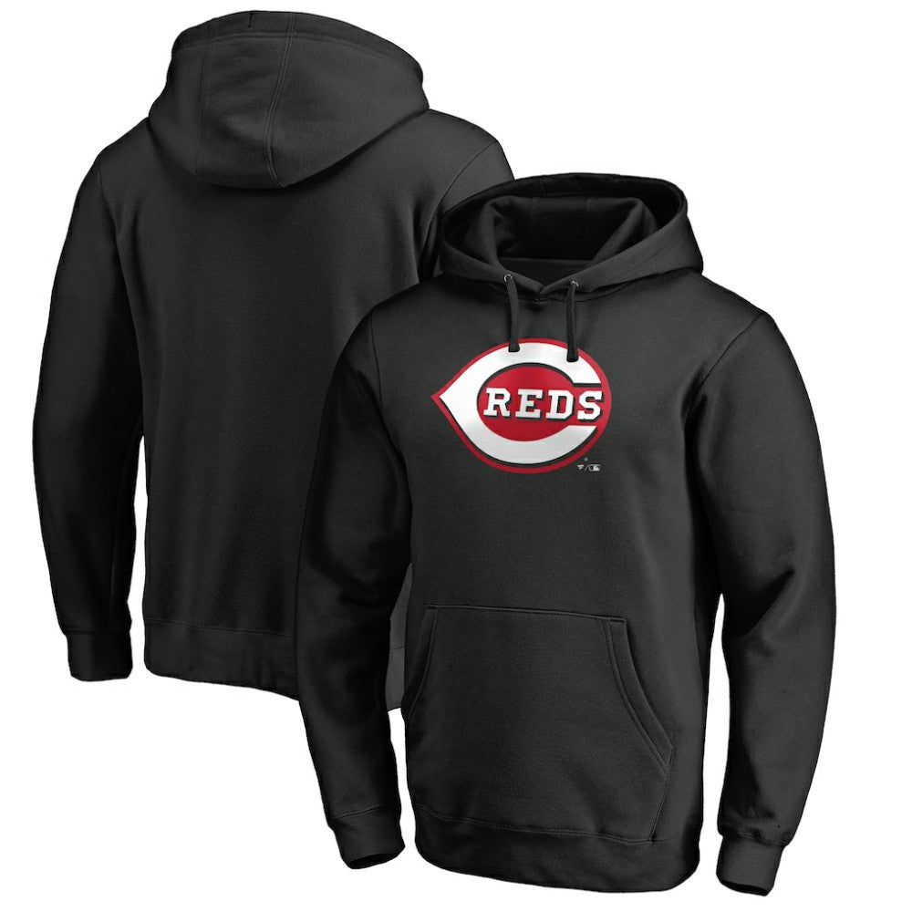 Cincinnati Reds Official Wordmark Fitted Pullover Hoodie Lifestyle