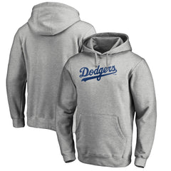 Los Angeles Dodgers Official Wordmark Fitted Pullover Hoodie Lifestyle
