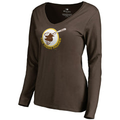 San Diego Padres Women's Cooperstown Collection Forbes Long Sleeve V-Neck T-Shirt for sale
