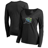 Tampa Bay Rays Women's Cooperstown Collection Forbes Long Sleeve V-Neck T-Shirt Sale