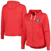 Washington Nationals Soft as a Grape Women's Plus Size Full-Zip Lightweight Hoodie Top Clearance