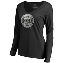 Arizona Diamondbacks Women's Cooperstown Collection Slider Long Sleeve V-Neck T-Shirt Sale