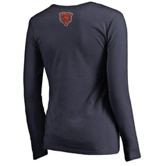 Chicago Bears Women's Monsters Long Sleeve V-Neck T-Shirt Navy - NFL