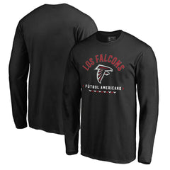Atlanta Falcons Futbol Americano Long Sleeve T-Shirt Black - NFL