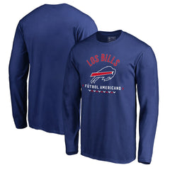 Buffalo Bills Futbol Americano Long Sleeve T-Shirt Royal - NFL