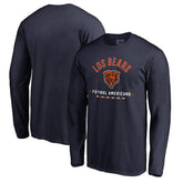Chicago Bears Futbol Americano Long Sleeve T-Shirt Navy - NFL