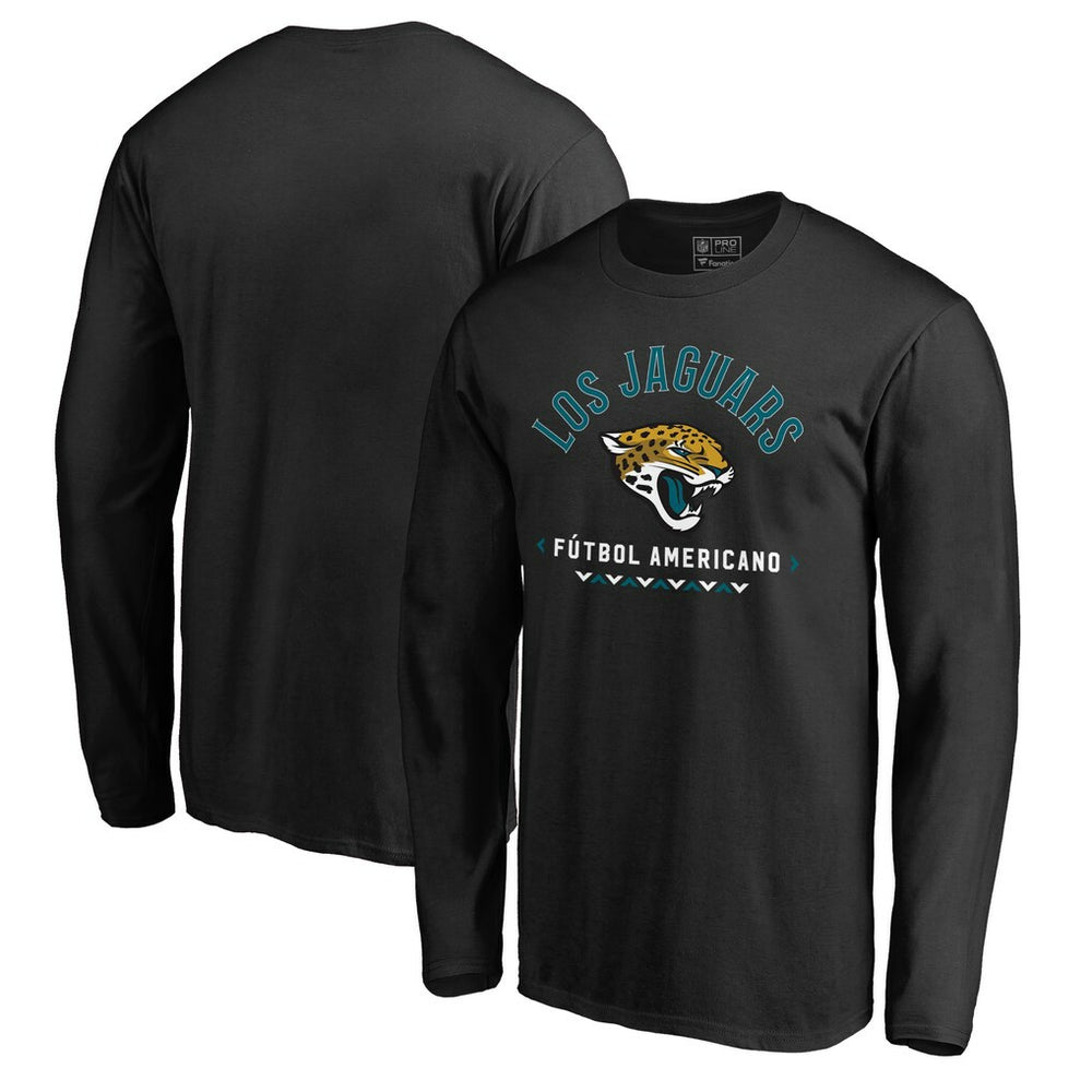 Jacksonville Jaguars Futbol Americano Long Sleeve T-Shirt Black - NFL
