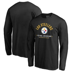 Pittsburgh Steelers Futbol Americano Long Sleeve T-Shirt Black - NFL