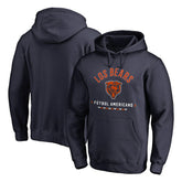Chicago Bears Futbol Americano Pullover Hoodie Navy - NFL
