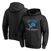 Detroit Lions Futbol Americano Pullover Hoodie Black - NFL