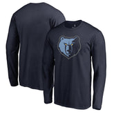 NBA - Memphis Grizzlies New Primary Logo Long Sleeve T-Shirt - Navy