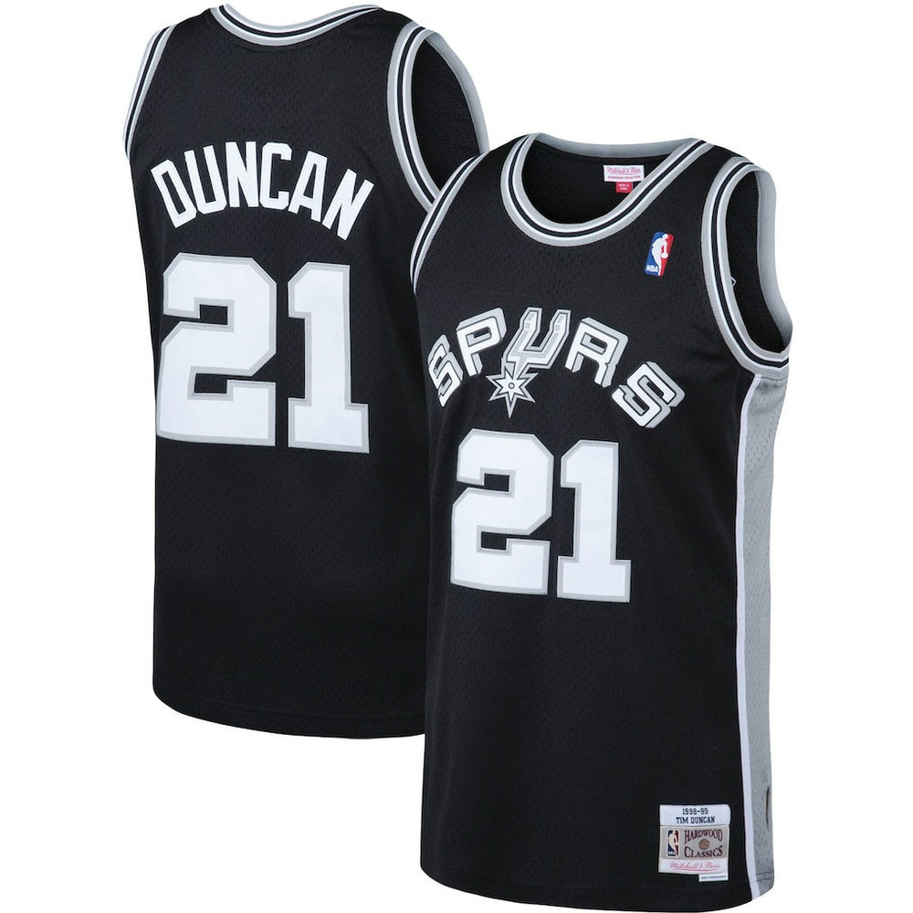 Mitchell & Ness - Tim Duncan San Antonio Spurs 1998/99 Big & Tall Hardwood Classics Swingman Jersey - Black