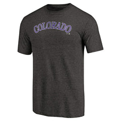 Colorado Rockies Team Wordmark Tri-Blend T-Shirt Lifestyle