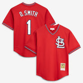 Ozzie Smith St. Louis Cardinals Mitchell & Ness Youth Cooperstown Collection Mesh Batting Practice Jersey Online