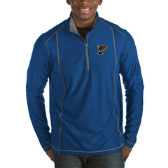 St. Louis Blues - Antigua Tempo Desert Dry Half-Zip Pullover Jacket Royal