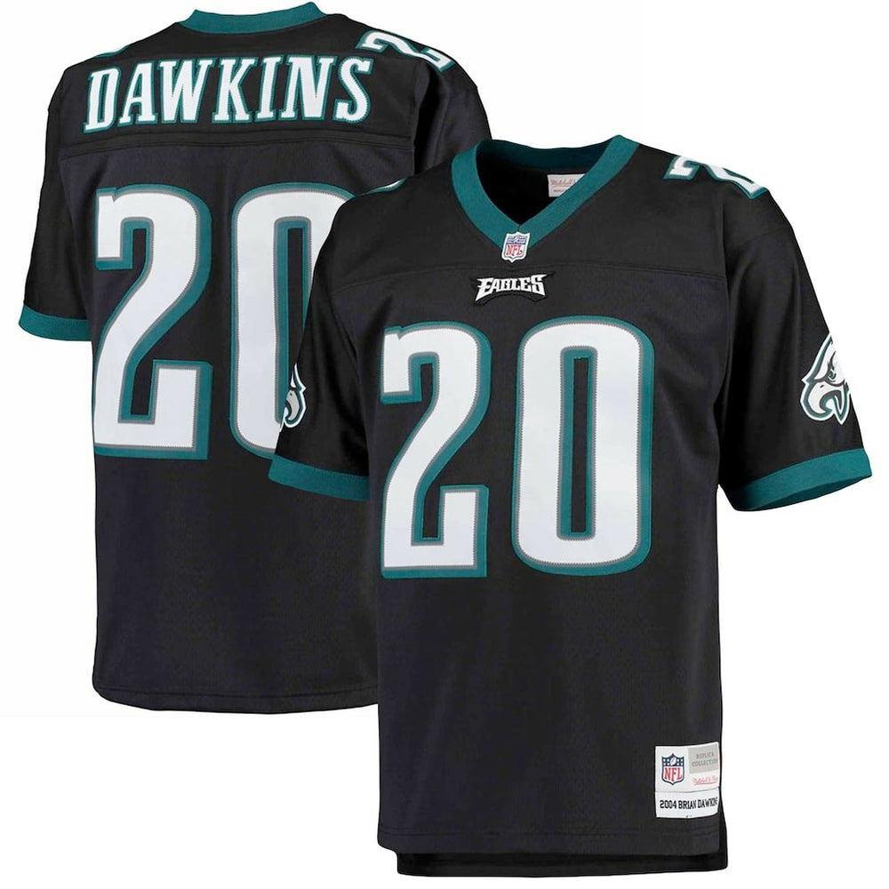 Brian Dawkins Philadelphia Eagles Big & Tall 2004 Retired Player Replica Jersey Black - Mitchell & Ness