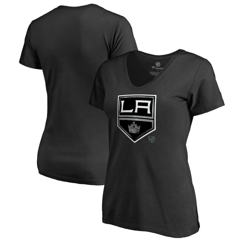 Los Angeles Kings - Women's Core Smoke V-Neck T-Shirt Black